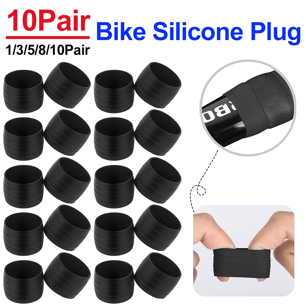 Bell Handlebar Ring - 1-10Pair Silicone Anti-skip Bicycle Handlebar Tape