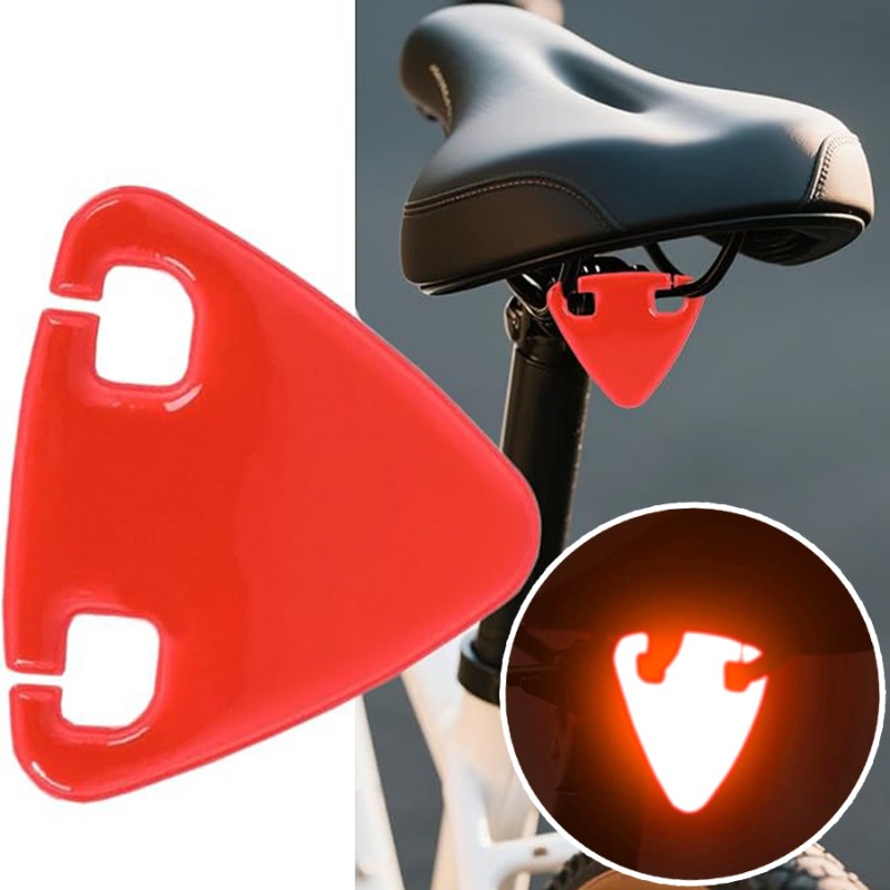 Commuting By Bike - Red Triangular Bicycle Seat Reflective Accessory,
