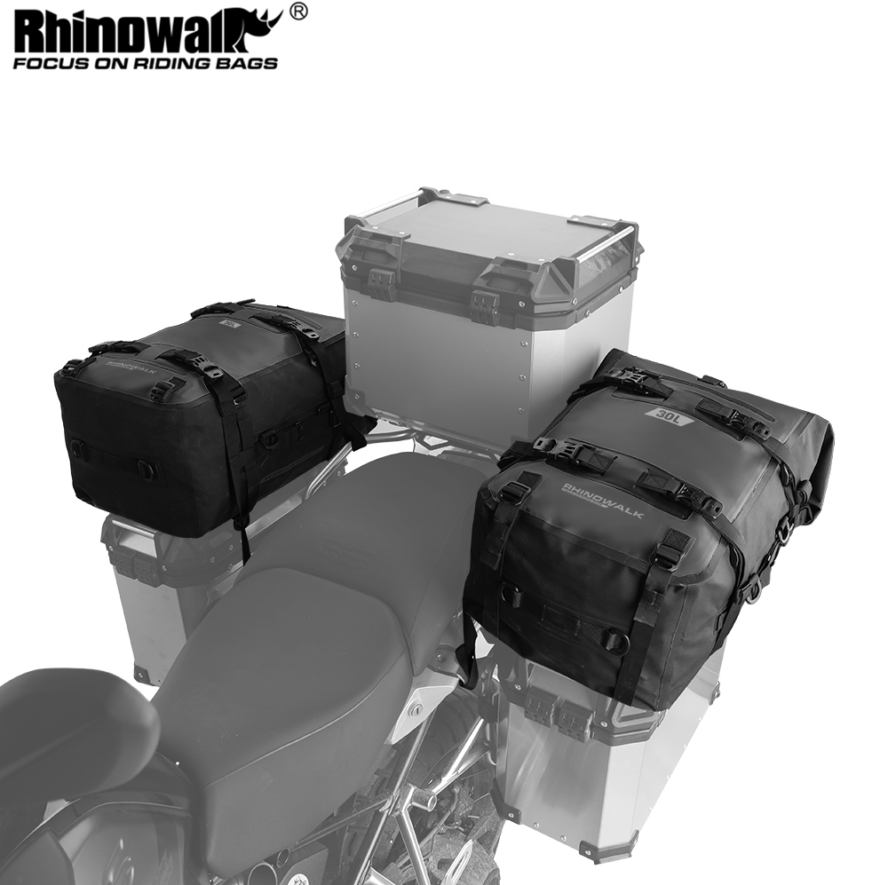 Panniers Waterproof Rear - Rhinowalk Motorcycle Box Top Pannier Bag