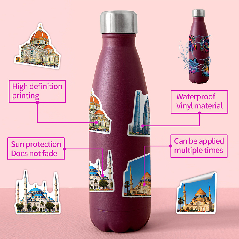 50PCS Famous City Landmark Tra - Commuting By Bike ulasan dan harga