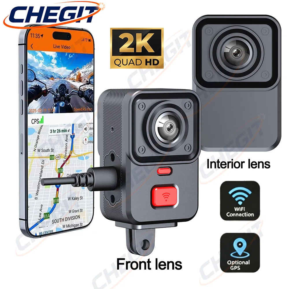 2 Camera Motorcycle DVR 2K HD  - Cycling Loop ulasan dan harga