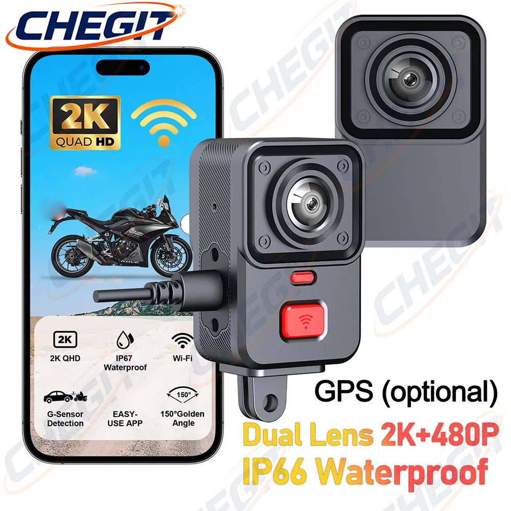 2 Camera Motorcycle DVR 2K HD  - Cycling Loop ulasan dan harga